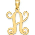 thumbnail image 1 of Ss/Gold Plated Sterling Silver Gold-Plated Letter A Initial Pendant Made In United States xna518gp/a, 1 of 5