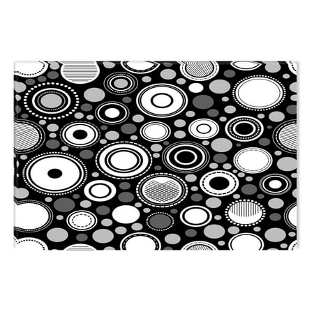 Startonight Canvas Wall Art Black And White Abstract Retro Circle
