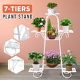 thumbnail image 2 of 7 Tier Plant Stands Flower Pot Holder Indoor Outdoor Metal Plant Shelf Stand Multilayer Potted Planters Display Rack Patio Garden, 2 of 8