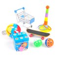 thumbnail image 2 of Walbest 7Pcs Parrot Toys Mini Shopping Cart Training Rings Skateboard Stand Perch for Budgie Parakeet Cockatiel Conure Lovebird, 2 of 7