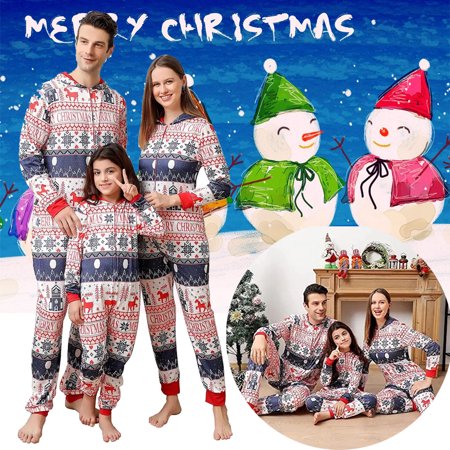 

Famliy Matching Onesies Pajama Sets With Santa Claus Patterns Christmas Sleepwear Jammies for Men Women Kids Xmas Clothes