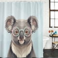 thumbnail image 2 of Blue Cola Shower Curtain, Waterproof Shower Curtains for Bathroom, Funny Animals Modern Art Washable Fabric Bathtub Curtain Set Bath Decor with 12 Hooks Standard 72"x72", 2 of 8