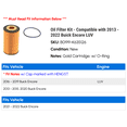 thumbnail image 2 of Oil Filter Kit - Compatible with 2013 - 2022 Buick Encore LUV 2014 2015 2016 2017 2018 2019 2020 2021, 2 of 2