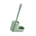 thumbnail image 3 of tredstone Toilet Brush Plastic Bathroom Brush Set Wall Mounted Handle Cleaning Tool with Holder, Green, 3 of 8