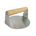 thumbnail image 2 of Hamburger maker machine, grill press, hamburger chopper, meatball maker, kitchen wood handle, 2 of 9