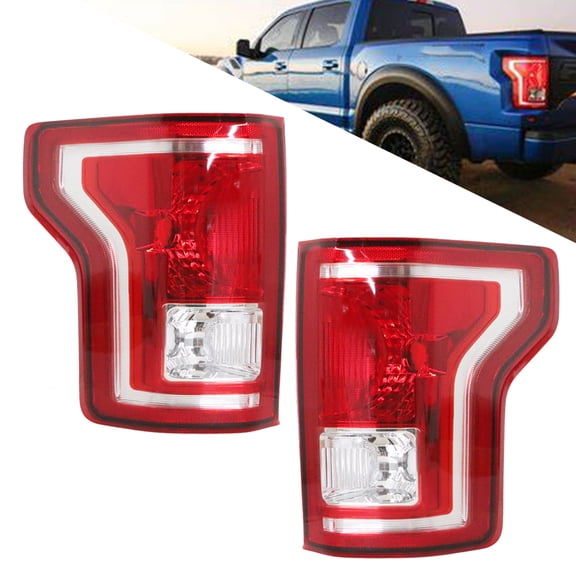 Genrics Driver Passenger Side Tail Lights Replacement for 2015 2016 2017 Ford F-150 Rear Tail Lights Brake Lamps Assembly Left & Right Side FO2801239C FO2800239C