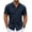 Navy Blue, variant on Men's Vacation Shirts Short Sleeve Casual Button Down Shirts Cuban Shirts