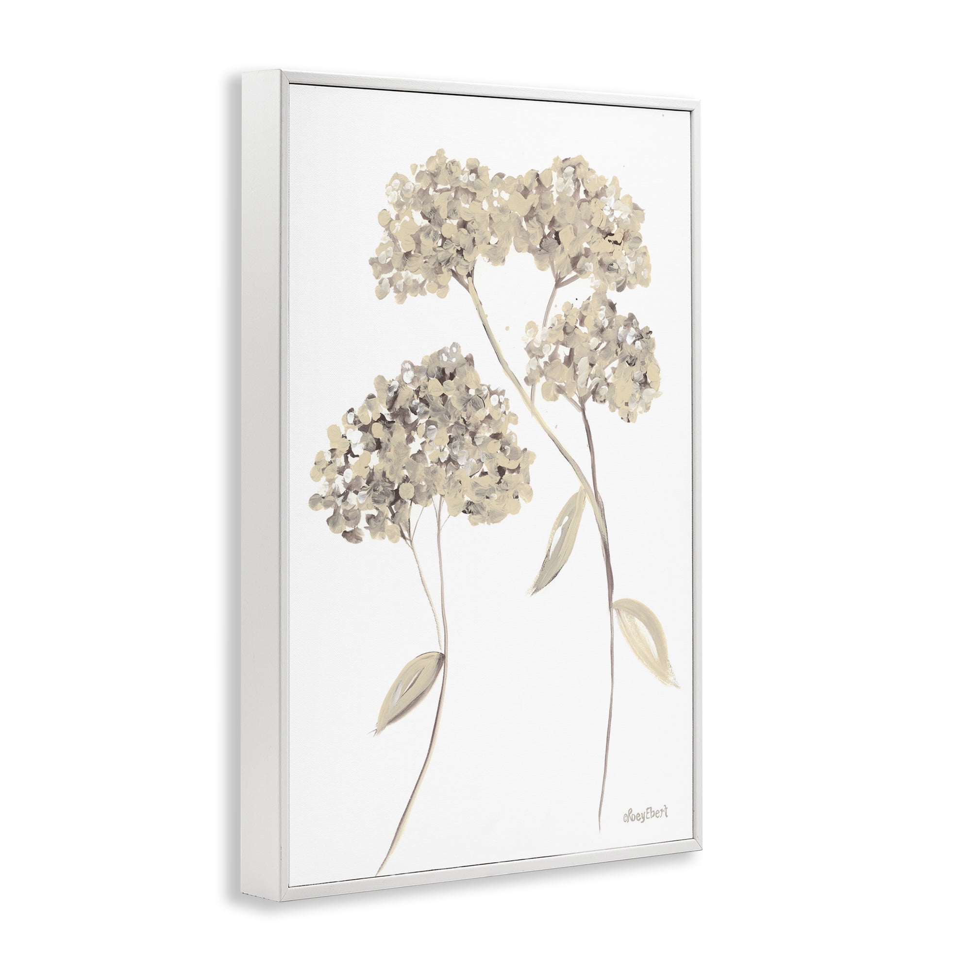 Stupell Industries Soft Geranium Florets Botanical & Floral Painting White Framed Art Print Wall Art, 20 x 30