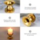thumbnail image 3 of WHAMVOX 1Ud Soporte Para Vela De Hierro Decorativo Dorado Para Y, 3 of 7