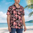thumbnail image 5 of Daiia Lilies Flowers Hawaiian Shirt for Men Gentle Cotton Regular Short Sleeve Casual-XX-Large, 5 of 9
