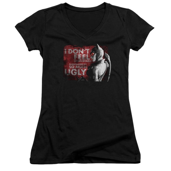 Batman Arkham City So Much Ugly Junior Women's T-Shirt V-Neck Black