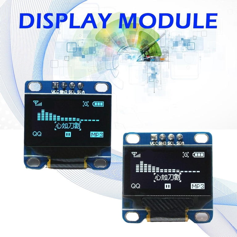 3 Stuks 0,96 Inch OLED-displaymodule - 128x64 Pixels - I2C-interface - Geschikt Voor Arduino, Raspberry Pi, ESP32 - Inclusief Connectiedraden - Geel+blauw 2 miniatura