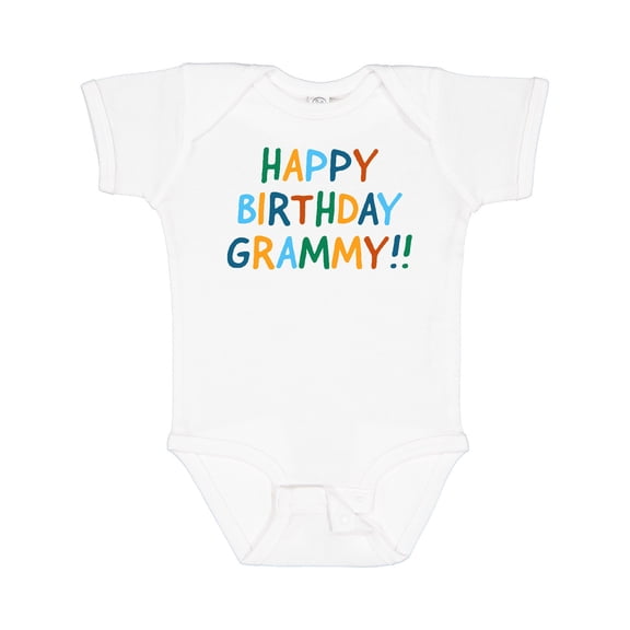 Inktastic Happy Birthday Grammy Boys or Girls Baby Bodysuit