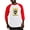 Red/White, variant on - Pi Alpha Phi Colored Crest Baseball Jersey - Cotton Baseball Jersey, 3/4 Raglan Sleeve Shirt