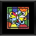 thumbnail image 4 of Romero Britto "Garden Butterfly" BLACK CUSTOM FRAMED Matted Art Print Generic, 4 of 5