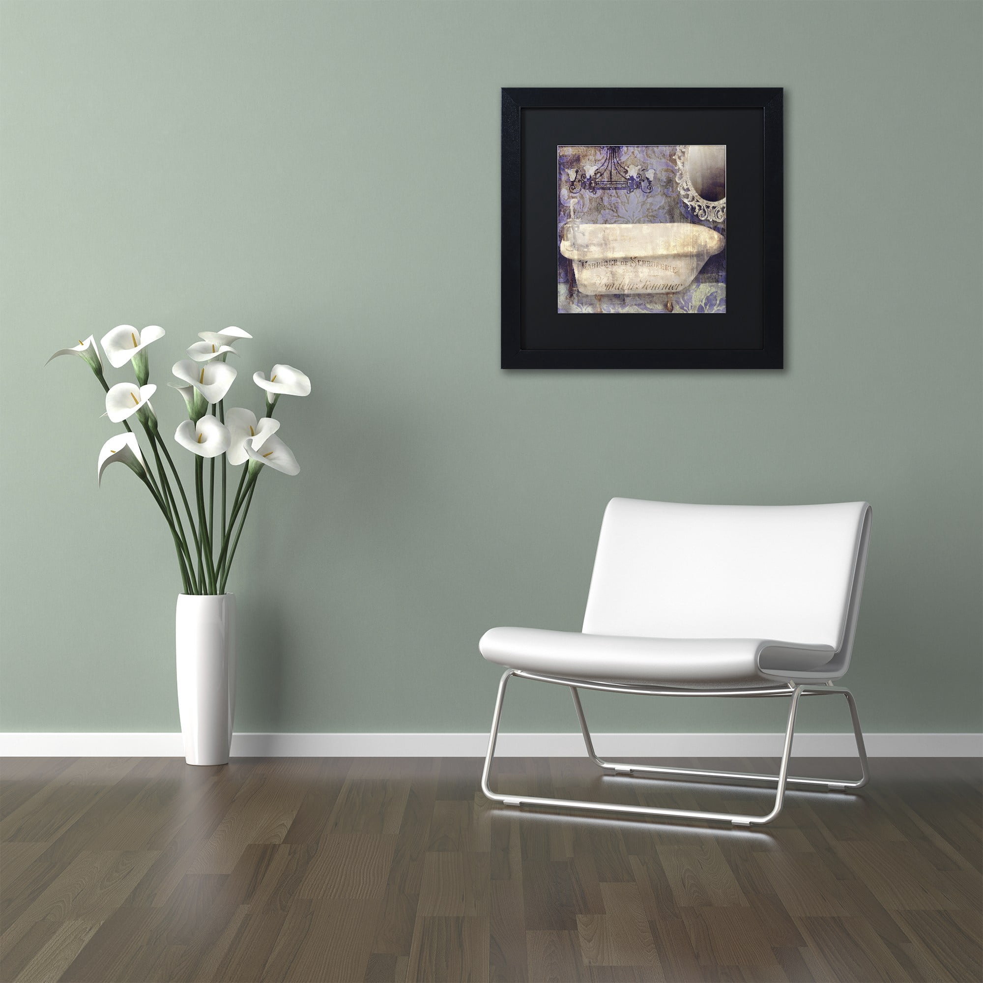 Trademark Fine Art "Le Bain Paris II" Canvas Art by Color Bakery Black Matte, Black Frame