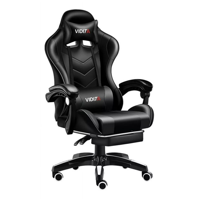 Silla Gamer Vidita GX2000 Vidita Vidita ergonómica negra con tapizado de poliuretano