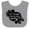 Heather and White, variant on Inktastic Future Monster Truck Driver Boys or Girls Baby Bib