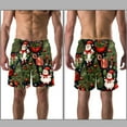 thumbnail image 3 of luoweisi Men's Beach Shorts Quick Dry Swim Trunks with Mesh Lining Merry Chrismas S, 3 of 5