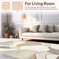 thumbnail image 2 of ODIKA 3'x5' Machine Washable Non-Slip Area Rug, Chic Abstract Stone Inlay with Interwoven Fluid Lines and Metallic Detailing High Traffic Rug, Gray, 135640, 2 of 7