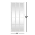 thumbnail image 3 of DecMode 22" x 48" White Window Pane Inspired Wall Mirror, 3 of 13