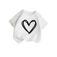thumbnail image 2 of Hiijoy Big Girls Summer Casual T-Shirt Heart Print Short Sleeved T Shirt, Sizes 1-14, 2 of 4