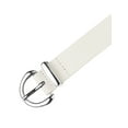 thumbnail image 2 of INSPIRE CHICWomen Faux Leather Belt, 1.0" Wide Casual Waist Belts with Silver Buckle for Jeans Pants Dresses 41.7x1.0" (LxW) White, 2 of 6