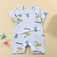 thumbnail image 2 of Utoimkio Toddler Baby Boy Girl Summer Short Sleeve Jumpsuits Floral Print One Piece Romper Infant Summer Overall Clothes Size 3-12M, 2 of 3