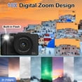 thumbnail image 3 of Ourlife 5K Digital Camera with Auto Focus, 3" 180° Flip Screen, 18X Zoom, WiFi Vlogging Camera for YouTube, Black, 3 of 9