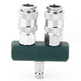 thumbnail image 3 of Conector rápido americano de dos vías recto de 1/4 de pulgada, válvula ajustable, conector macho y hembra, 3 of 9