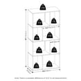 thumbnail image 3 of Furinno Daly 8-Cube Irregular Cubes Bookcase, Bookshelf, Storage Organizer, Espresso, 3 of 6