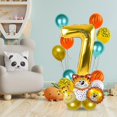 thumbnail image 4 of Adornos y decoración Número 7 Juegos de globos de animales de safari en la jungla Números grandes dorados Globos de animales salvajes Globos de la jungla para fiesta de cumpleaños con temática de, 4 of 5