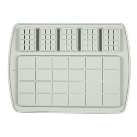 

Decoration Creative Fondant Tool Candy Bar Cookie Waffle Chocolate Molds Silicone Block Moulds 24 Grid Kitchen Baking Accessories GREY