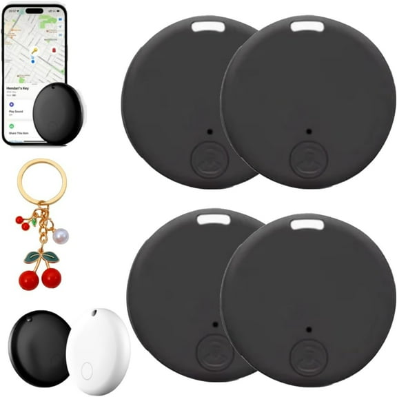 4 PCS Bluetooth Tracker, Mini GPS Tracker for Vehicles, Mini Worldwide GPS Tracker, Car Locator Tracker, Tracker Tag Locator for Keys,Luggage,Satchel,Backpack,Dog Cat,Child