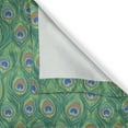 thumbnail image 4 of Ambesonne Feather Grommet Curtain Single Panel, Peafowl Bohemian Design, 50"x60", Jade Green Caramel Blue, 4 of 5