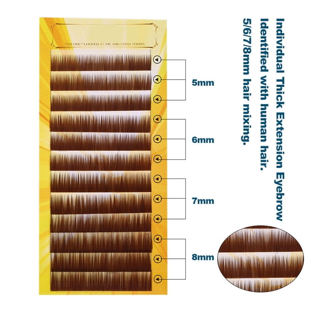 Artificial Eyebrow, 5-8mm False Eyebrow, Eyebrows Fake Mixed Brown For Woman Lady