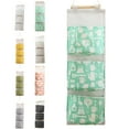 thumbnail image 6 of SPRING PARK Wall Hanging Storage Bag, Creatiee Waterproof Over The Door Closet Organizer| Linen Farbric Hanging Pocket Organizer with 3 Remote-Sized Width Pockets for Bedroom, Bathroom, 6 of 7