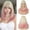 Blonde Ombre Pink, variant on JOFMWIX bob wig with bangs, shoulder-length straight hair, natural and realistic, heat-resistant short hair, suitable for women's everyday wear and parties.