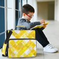thumbnail image 6 of Water-Resistant 3-Ring Binder Organizer with Multiple Pockets Zipper Binder Bag for Office Yellow and White Checkered Squares, 6 of 8