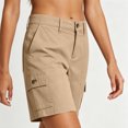 thumbnail image 5 of Yievot Cargo Shorts for Women 7 Inch Inseam Button High Waist Multi Pocket Casual Summer Outdoor Hiking Shorts, 5 of 9