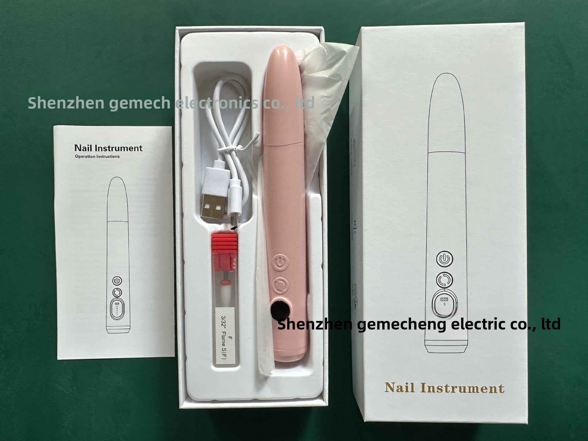 LCD display nail drill machine - Rechargeable electric nail file with LED display, 30,000 rpm portable nail sander.