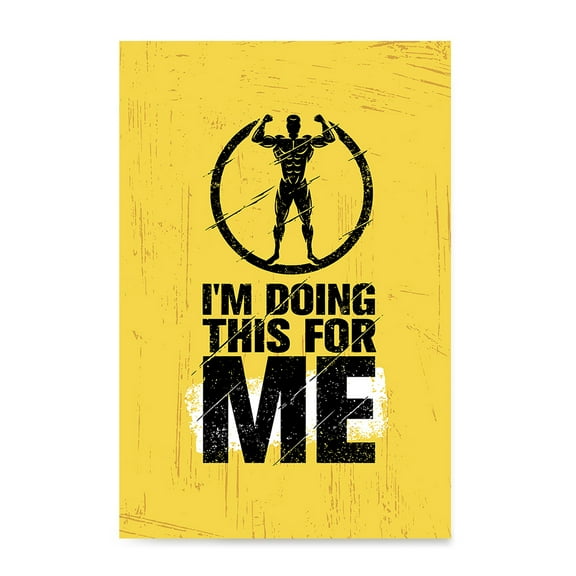 EzPosterPrints - Gym Inspiration Motivation Quotes - Poster Printing - Inspirational Motivational Wall Art Print for Home Office Decor - For Me - 12X18 inches