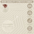 thumbnail image 3 of MJIAexp (31"-46") Stretch Sofa Cover Slipcover,Couch Covers for 1 Cushion Couch Sofa with sofa armrest,Pet Friendly Furniture Protector Sofa with Elastic Bottom for Kids,Jacquard lines(Beige), 3 of 7