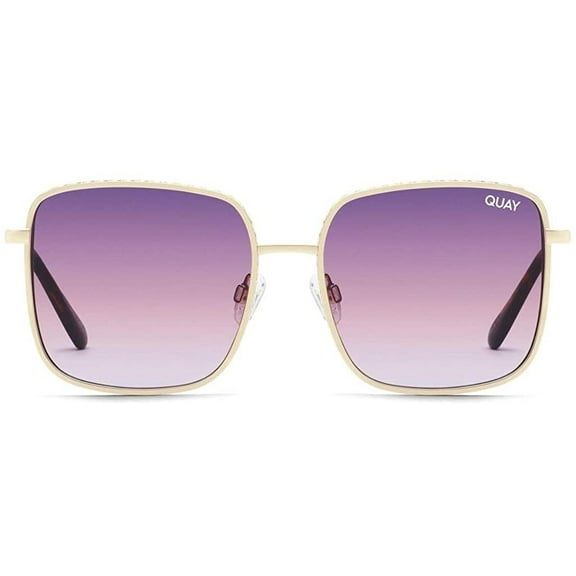 Quay Womens Real One Sunglasses Gold/Purple Pink