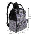 thumbnail image 2 of Daiia Purple Butterflies Large Capacity Baby Bag Waterproof Stylish Diaper Bag Mummy Backpack Adjustable Straps Diaper BagBaby Essentials Bag, 2 of 6