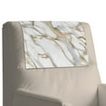 thumbnail image 4 of SCRAWLGOD Marble Print White 1 PCS Sofa Headrest Cover Non Slip Headrest Protector for Recline Chair PU Leather Couch Head Rest Covers for Living Room,Office Chair,17x27in, 4 of 7