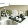 thumbnail image 2 of Home Basics 3 Piece  Vinyl Dish Drainer with Self-Draining Drip Tray  Measures 19" x 12" x 5", Black, 2 of 5