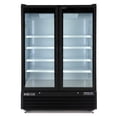 thumbnail image 2 of Maxx Cold Food Service 50 Cubic Ft 2- Glass Door Commercial Refrigerator, Powder coated steel black, 2 of 3