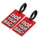 thumbnail image 1 of Equipaje Etiqueta, PVC Identificador Tarjeta Soporte Etiqueta, No Tu Bolsa Patrón Viaje Bolso Etiqueta con Ajustable Correa para Equipaje Maleta, Rojo Paquete de 2, 1 of 5