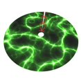 thumbnail image 3 of Kll 48" Christmas Tree Skirt Green Lightning Xmas Tree Skirts Mat For New Year Xmas Holiday Party Indoor Outdoor Home Decoration, 3 of 9